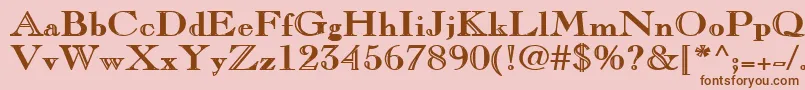 ChopinBold Font – Brown Fonts on Pink Background