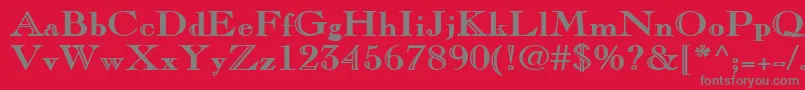 ChopinBold-Schriftart – Graue Schriften auf rotem Hintergrund
