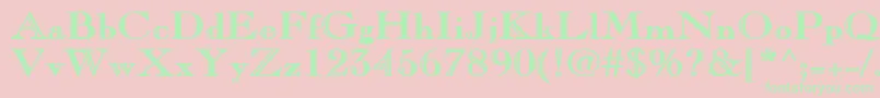 ChopinBold Font – Green Fonts on Pink Background