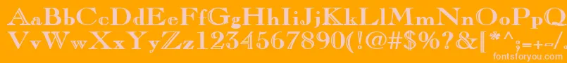 Police ChopinBold – polices roses sur fond orange