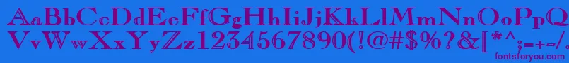 ChopinBold Font – Purple Fonts on Blue Background