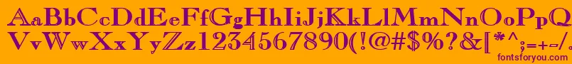 ChopinBold-Schriftart – Violette Schriften auf orangefarbenem Hintergrund