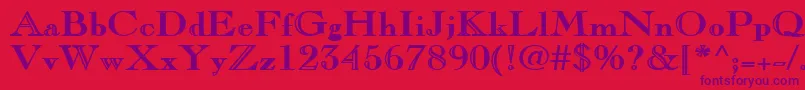 ChopinBold Font – Purple Fonts on Red Background