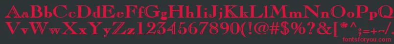 ChopinBold Font – Red Fonts on Black Background