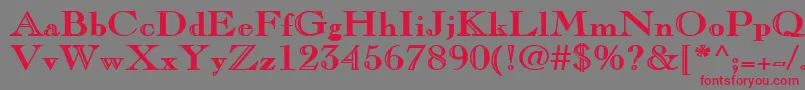 ChopinBold Font – Red Fonts on Gray Background
