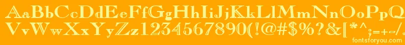Police ChopinBold – polices jaunes sur fond orange