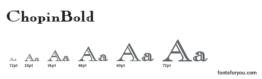 ChopinBold Font Sizes