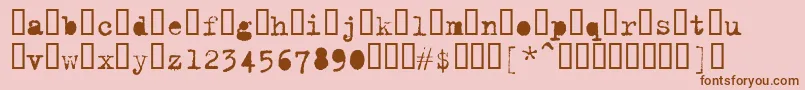 Trixieextra Font – Brown Fonts on Pink Background