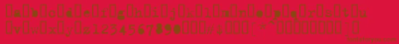 Trixieextra Font – Brown Fonts on Red Background