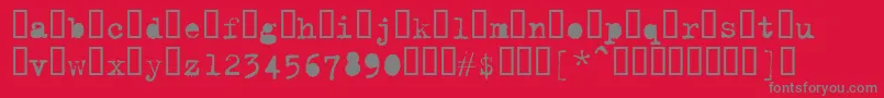 Trixieextra Font – Gray Fonts on Red Background