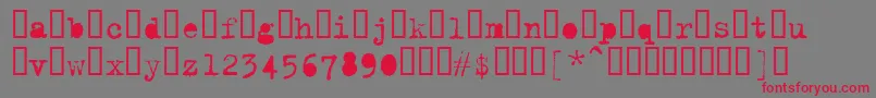 Trixieextra Font – Red Fonts on Gray Background