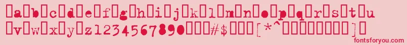 Trixieextra Font – Red Fonts on Pink Background