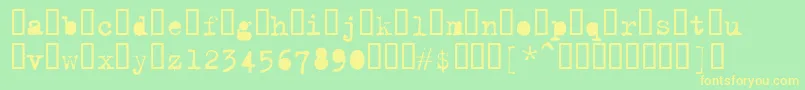 Trixieextra Font – Yellow Fonts on Green Background