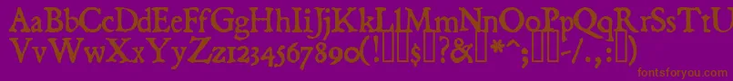 Dominican Font – Brown Fonts on Purple Background