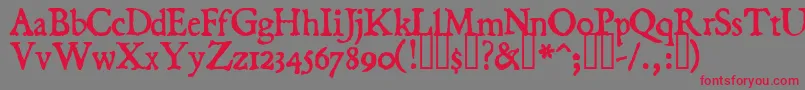 Dominican Font – Red Fonts on Gray Background