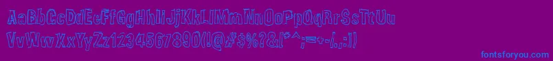 Weirdmojo Font – Blue Fonts on Purple Background