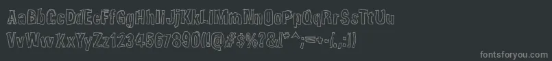 フォントWeirdmojo – 黒い背景に灰色の文字