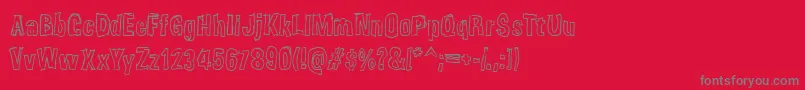 Weirdmojo Font – Gray Fonts on Red Background