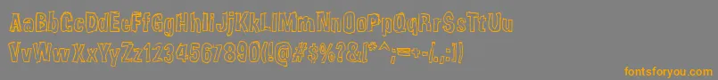 Weirdmojo Font – Orange Fonts on Gray Background