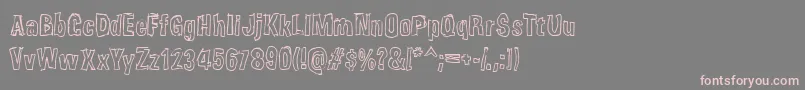 Weirdmojo-Schriftart – Rosa Schriften auf grauem Hintergrund