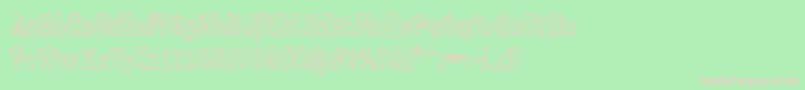 Weirdmojo Font – Pink Fonts on Green Background