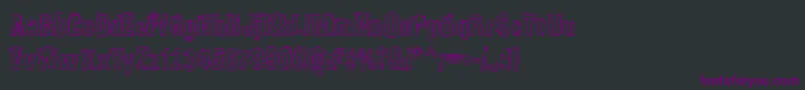 Weirdmojo-Schriftart – Violette Schriften auf schwarzem Hintergrund