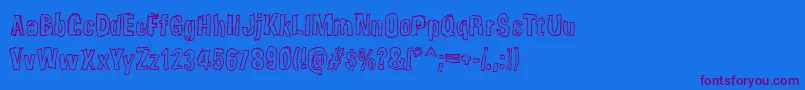 Weitere Informationen zur Weirdmojo-Schriftart Weirdmojo-Schriftart – Violette Schriften auf blauem Hintergrund