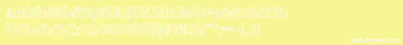 Weirdmojo Font – White Fonts on Yellow Background