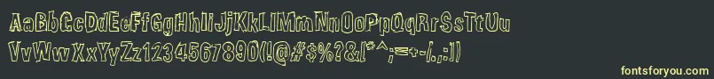 Weirdmojo Font – Yellow Fonts on Black Background