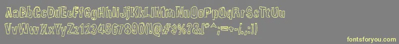 Weirdmojo Font – Yellow Fonts on Gray Background