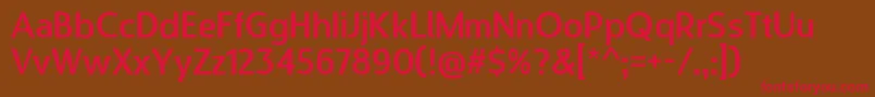 DesignosaurRegular Font – Red Fonts on Brown Background