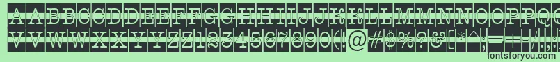 AOldtypercmdcwstr Font – Black Fonts on Green Background
