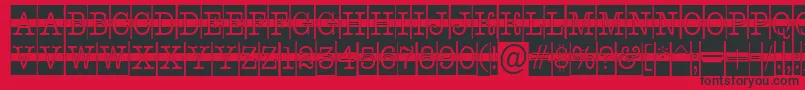 AOldtypercmdcwstr-Schriftart – Schwarze Schriften auf rotem Hintergrund