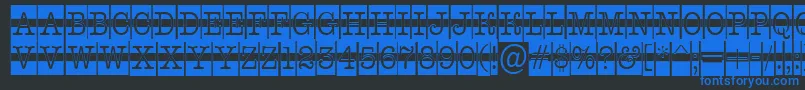 fuente AOldtypercmdcwstr – Fuentes Azules Sobre Fondo Negro
