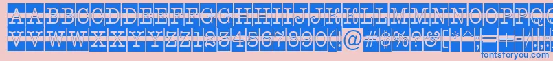 fuente AOldtypercmdcwstr – Fuentes Azules Sobre Fondo Rosa