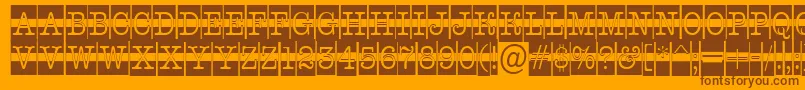 Шрифт AOldtypercmdcwstr – коричневые шрифты на оранжевом фоне