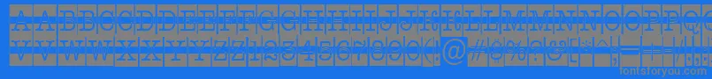 フォントAOldtypercmdcwstr – 青い背景に灰色の文字