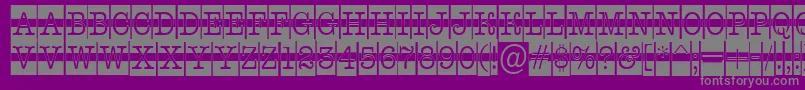 AOldtypercmdcwstr-Schriftart – Graue Schriften auf violettem Hintergrund