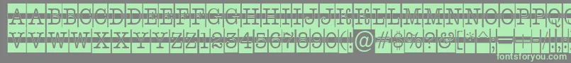 AOldtypercmdcwstr-Schriftart – Grüne Schriften auf grauem Hintergrund