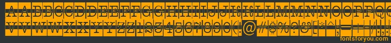 Fonte AOldtypercmdcwstr – fontes laranjas em um fundo preto