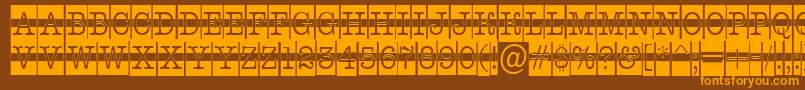 fuente AOldtypercmdcwstr – Fuentes Naranjas Sobre Fondo Marrón