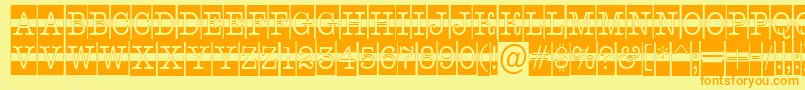 AOldtypercmdcwstr Font – Orange Fonts on Yellow Background