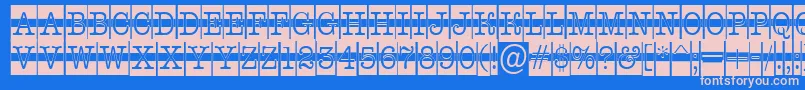 AOldtypercmdcwstr Font – Pink Fonts on Blue Background