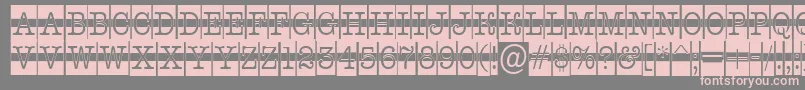 AOldtypercmdcwstr-Schriftart – Rosa Schriften auf grauem Hintergrund