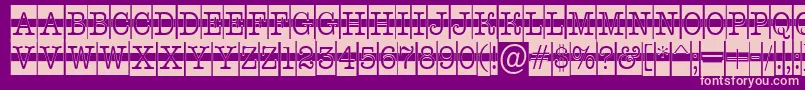 Police AOldtypercmdcwstr – polices roses sur fond violet