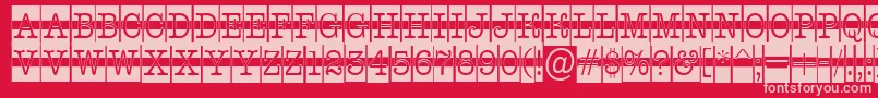 fuente AOldtypercmdcwstr – Fuentes Rosadas Sobre Fondo Rojo