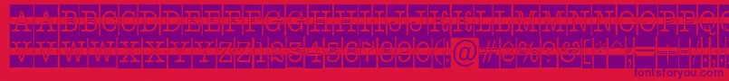 AOldtypercmdcwstr Font – Purple Fonts on Red Background