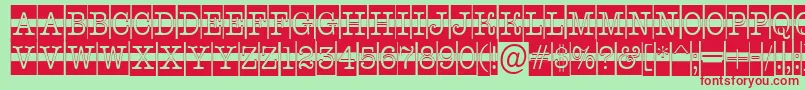 AOldtypercmdcwstr Font – Red Fonts on Green Background