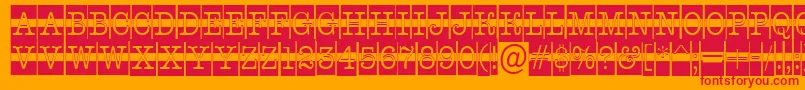 Шрифт AOldtypercmdcwstr – красные шрифты на оранжевом фоне