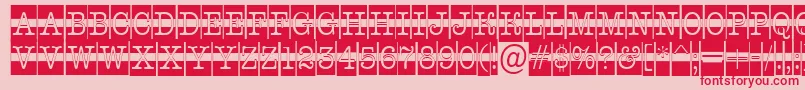 フォントAOldtypercmdcwstr – ピンクの背景に赤い文字